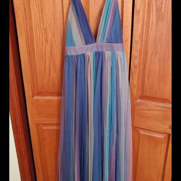 Perfect for Prom~look~Navy/Purple Tulle Dress - Picture 2 of 5